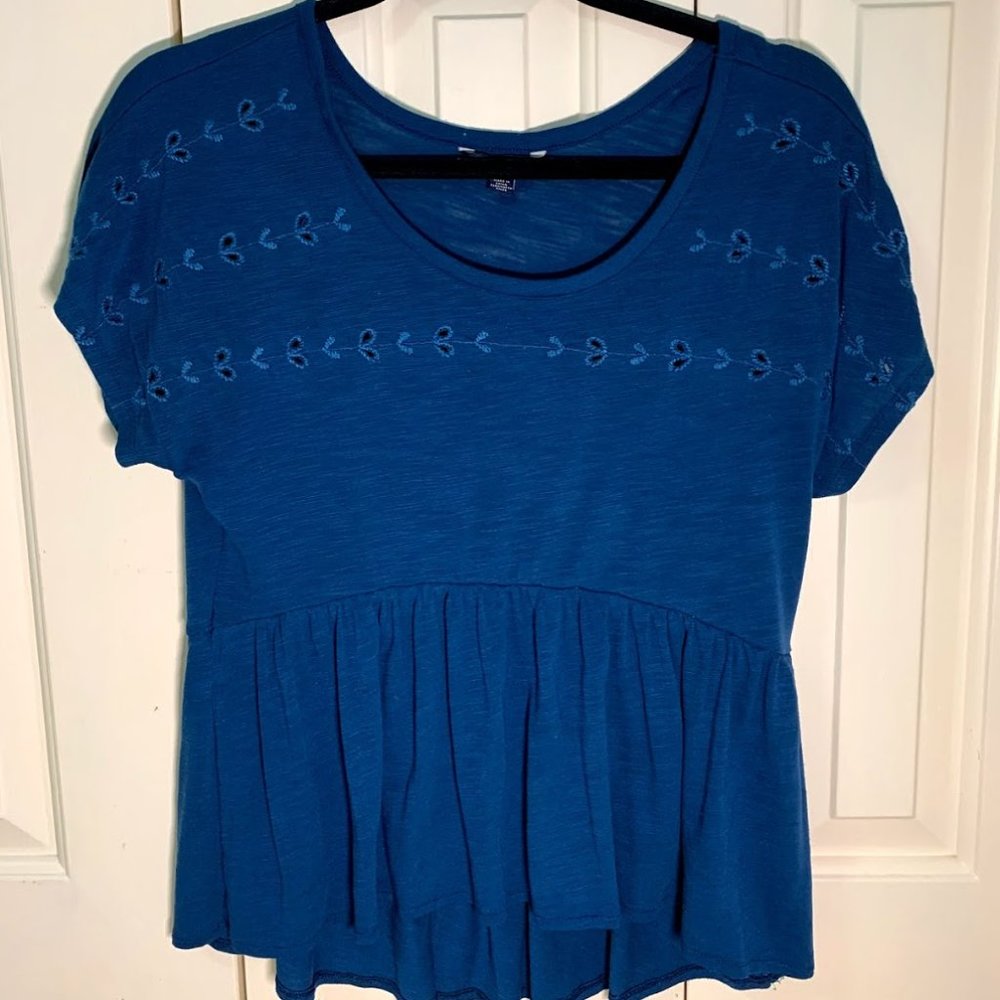 Blue Flowey Blouse
